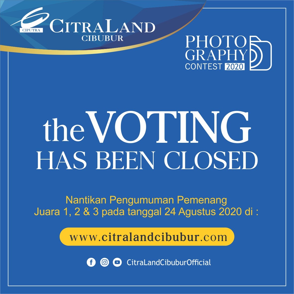 citraland cibubur vote close